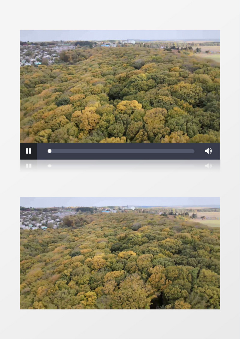 航拍城市外围的绿植景色实拍视频素材