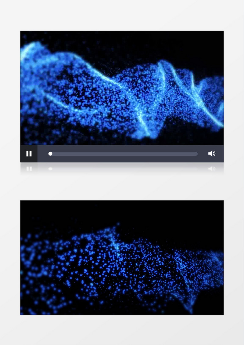 唯美的蓝色科技粒子视频素材