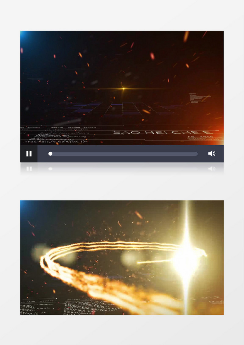 大气震撼火花粒子爆炸特效背景视频