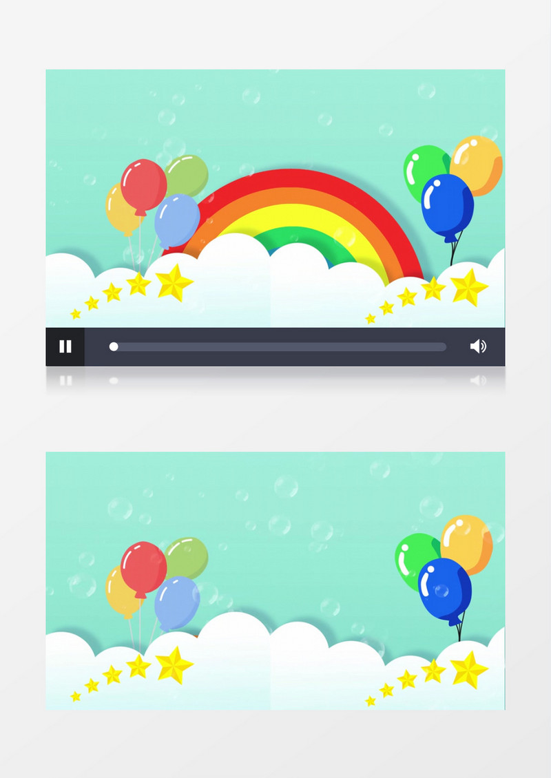 卡通光效粒子欢快彩虹背景视频