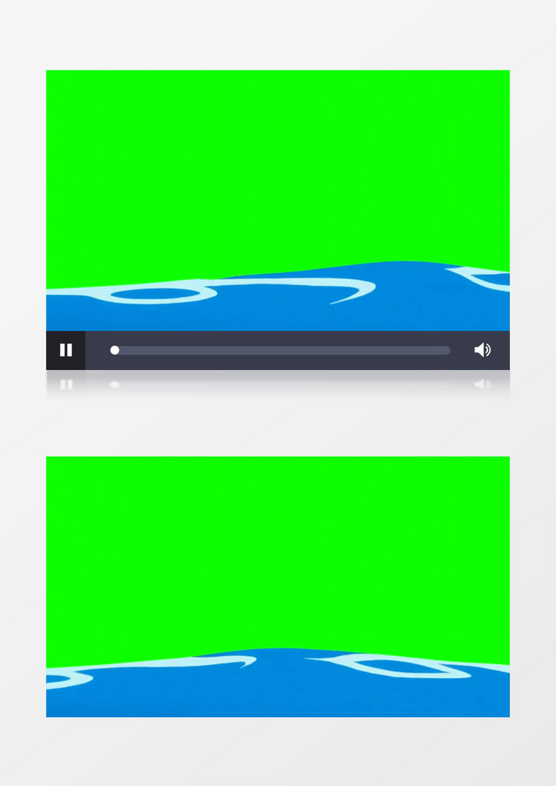 绿幕背景卡通水面波纹后期素材