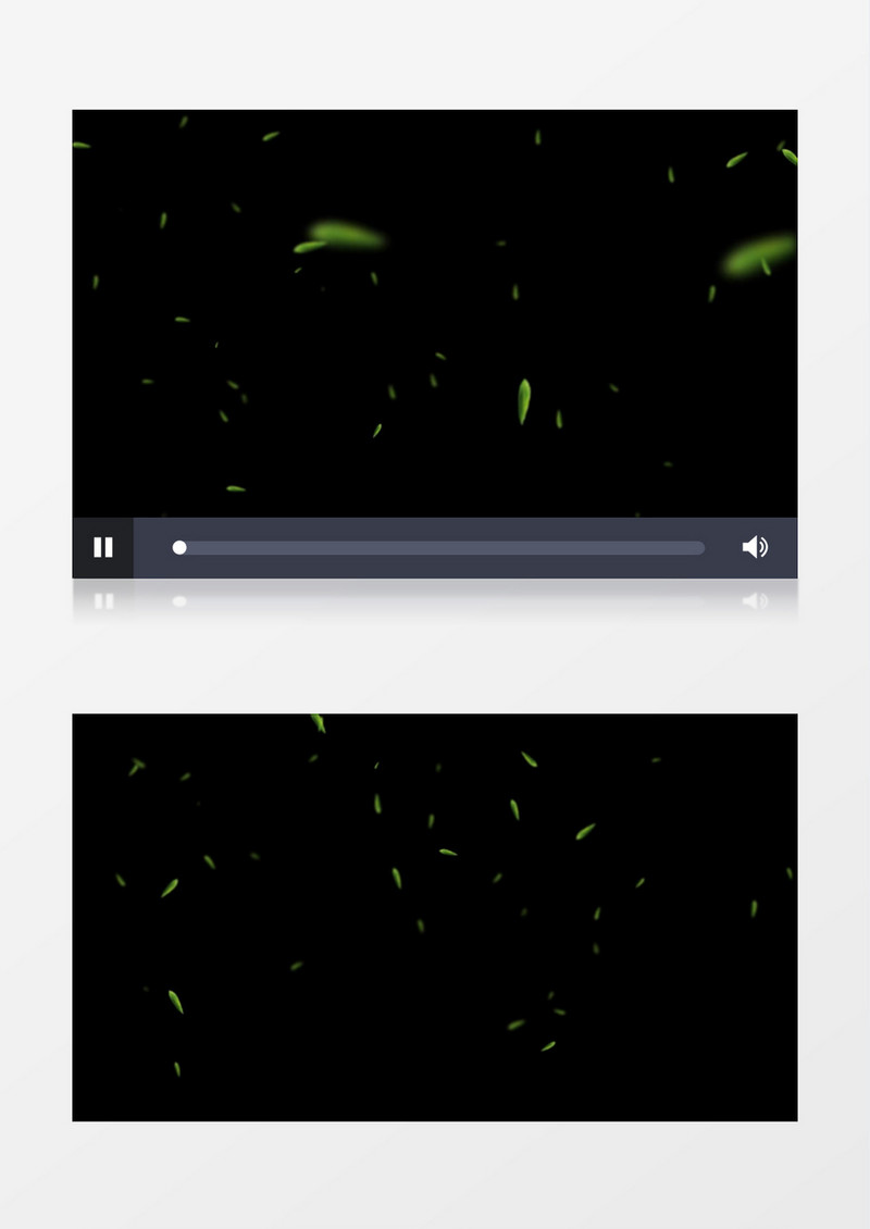 柳叶飘落透明通道视频后期素材