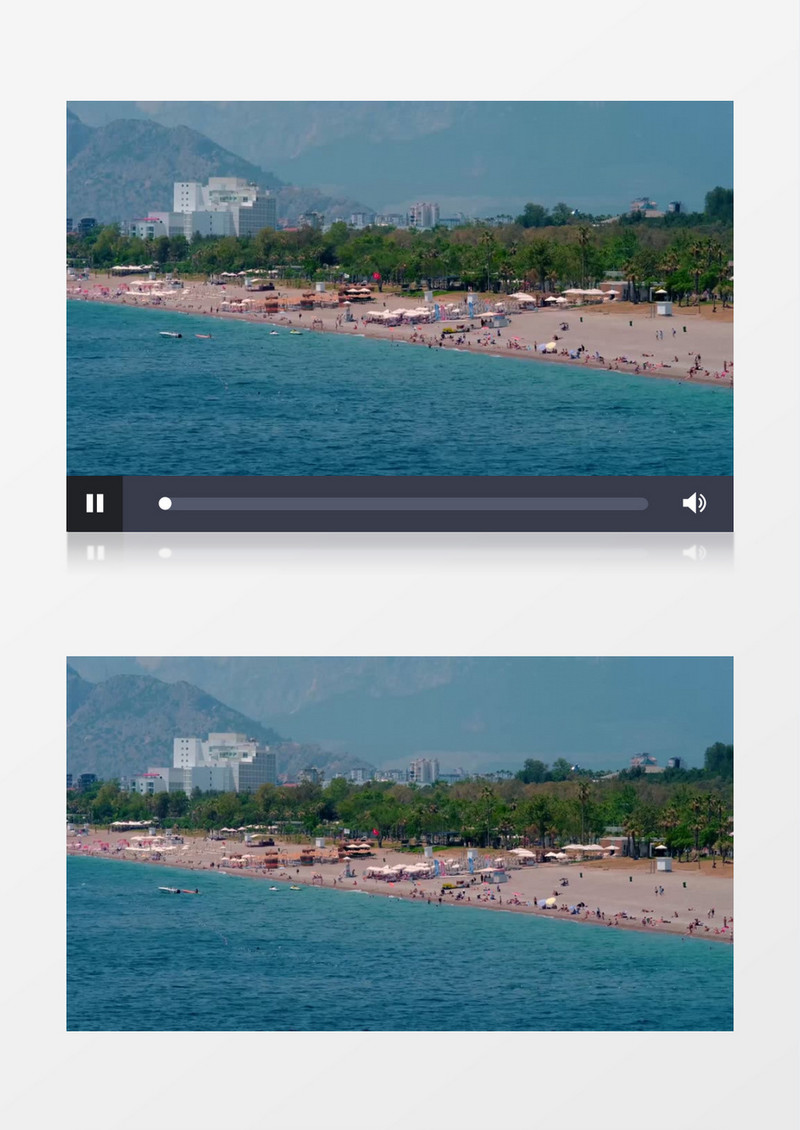 在海边沙滩游玩的人实拍视频素材