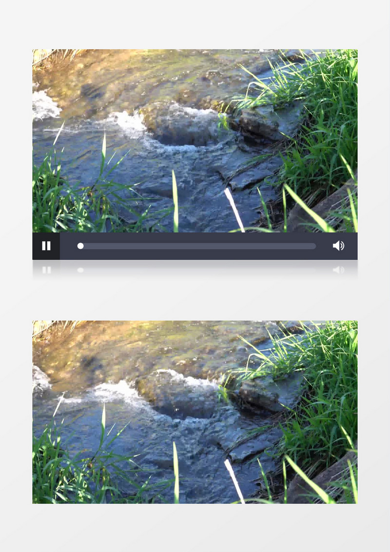 郊外的溪水在潺潺流淌实拍视频素材