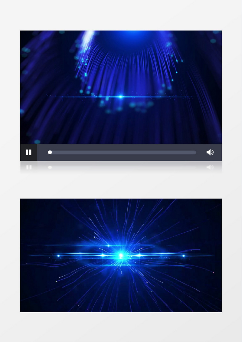 蓝色粒子线条年会开场背景视频