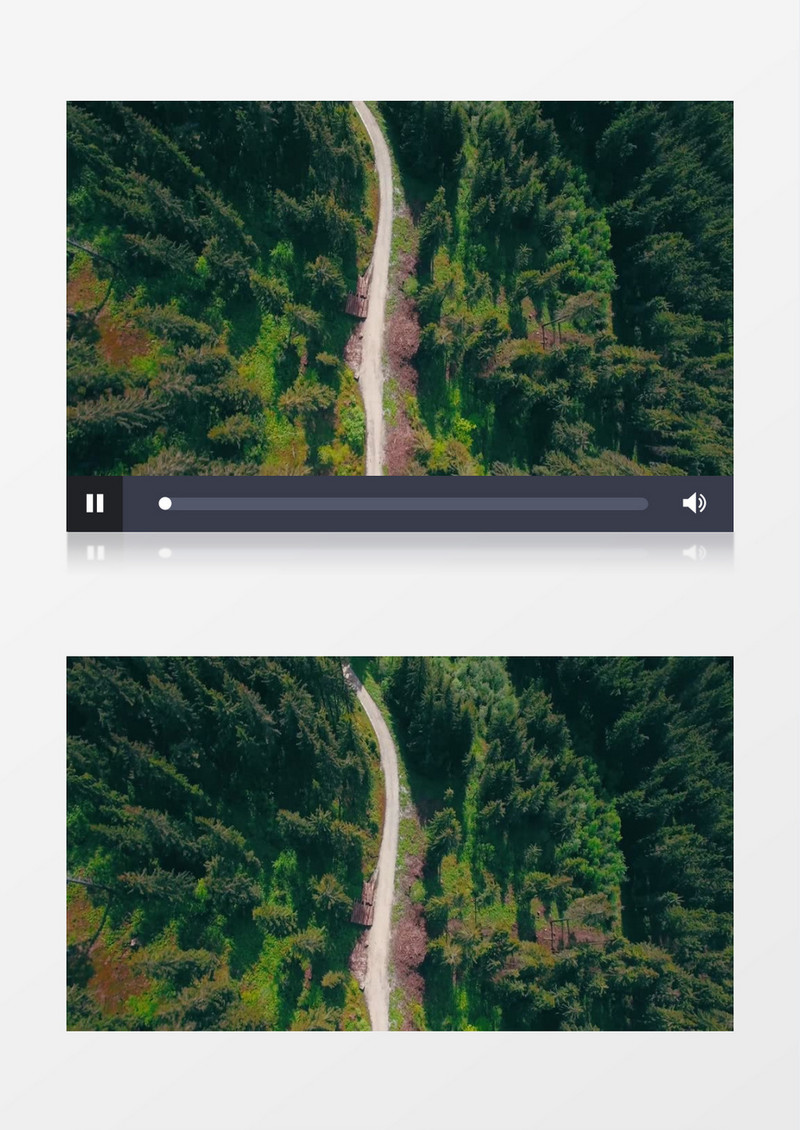 航拍山林中的道路和树木实拍视频素材
