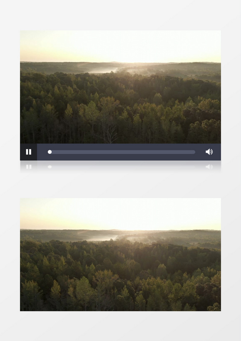 航拍晨雾下的丛林实拍视频素材实拍视频素材
