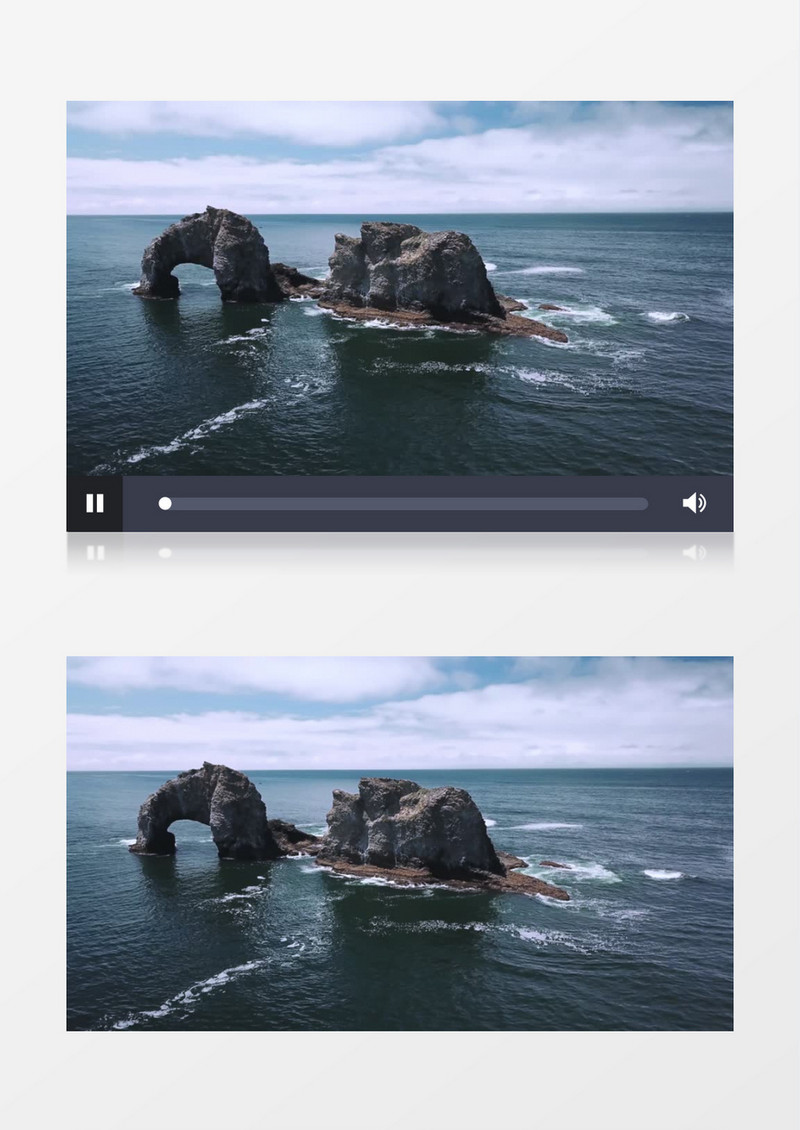 在海水中间的象鼻山实拍视频素材