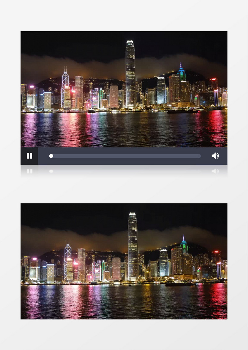 延时拍摄城市夜晚的霓虹实拍视频素材