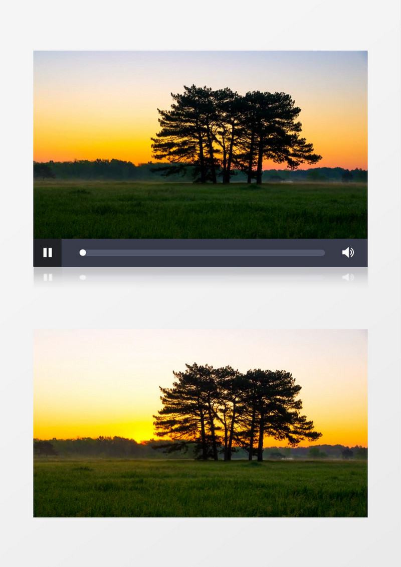 延时拍摄的落日下的田地实拍视频素材