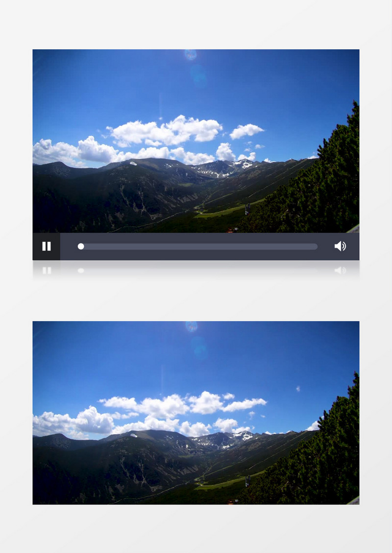 延时拍摄山谷上翻腾的云团实拍视频素材