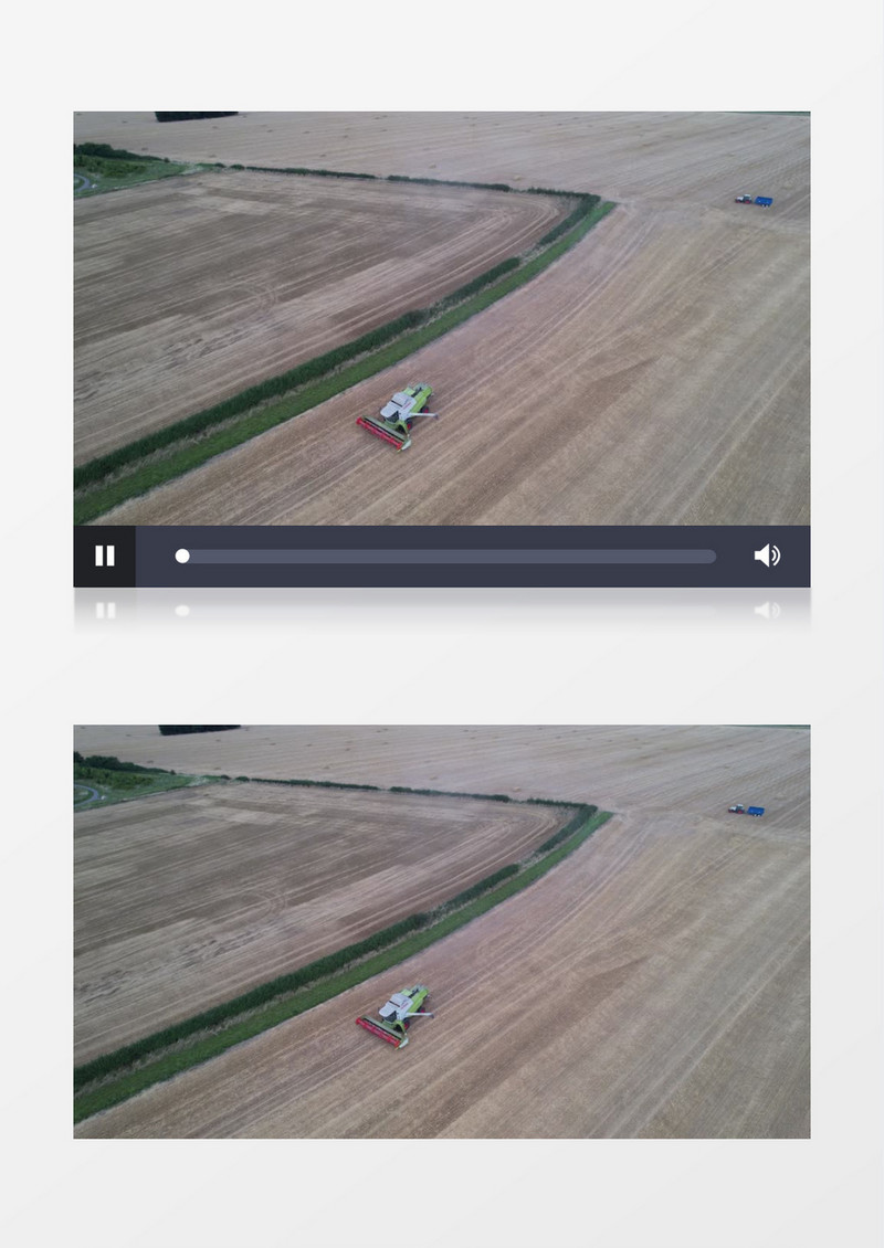 农作机器在田间工作实拍视频素材