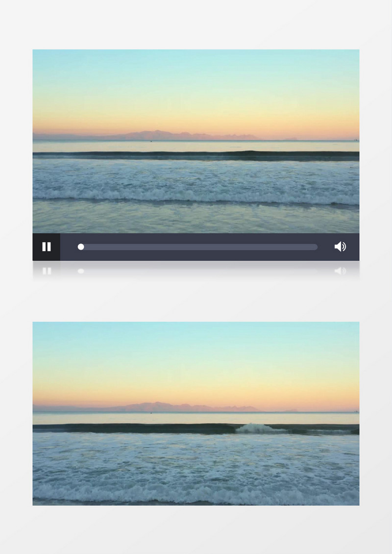 海浪冲向岸边翻起朵朵浪花实拍视频素材