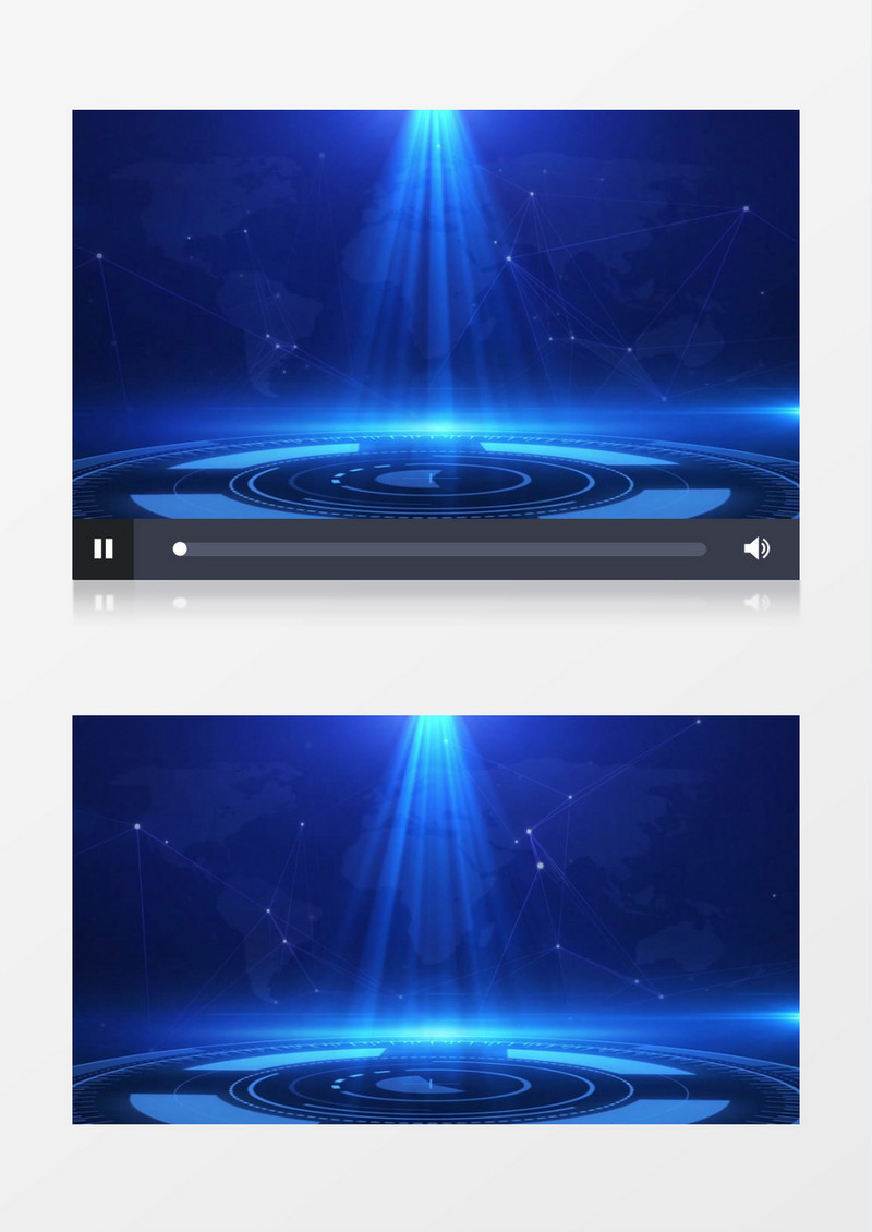 蓝色科技圆环背景视频