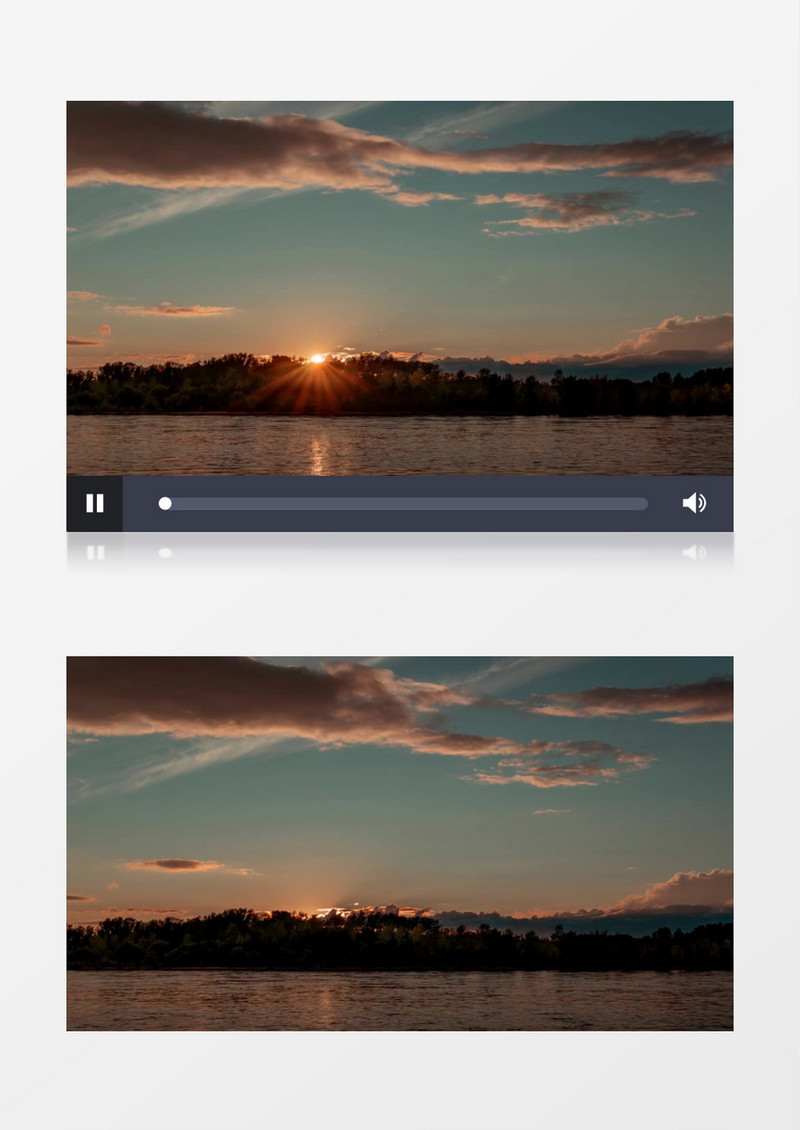 延时拍摄夕阳的落下和云层的运动实拍视频素材