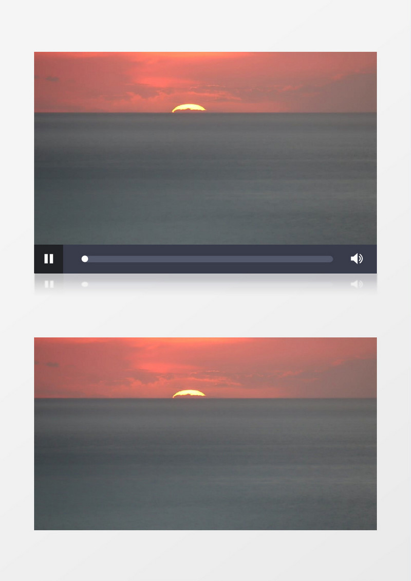 云层掩护的落日实拍视频素材