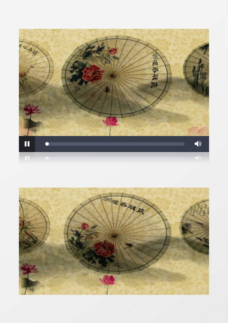 动画动态中国风伞水墨背景视频素材