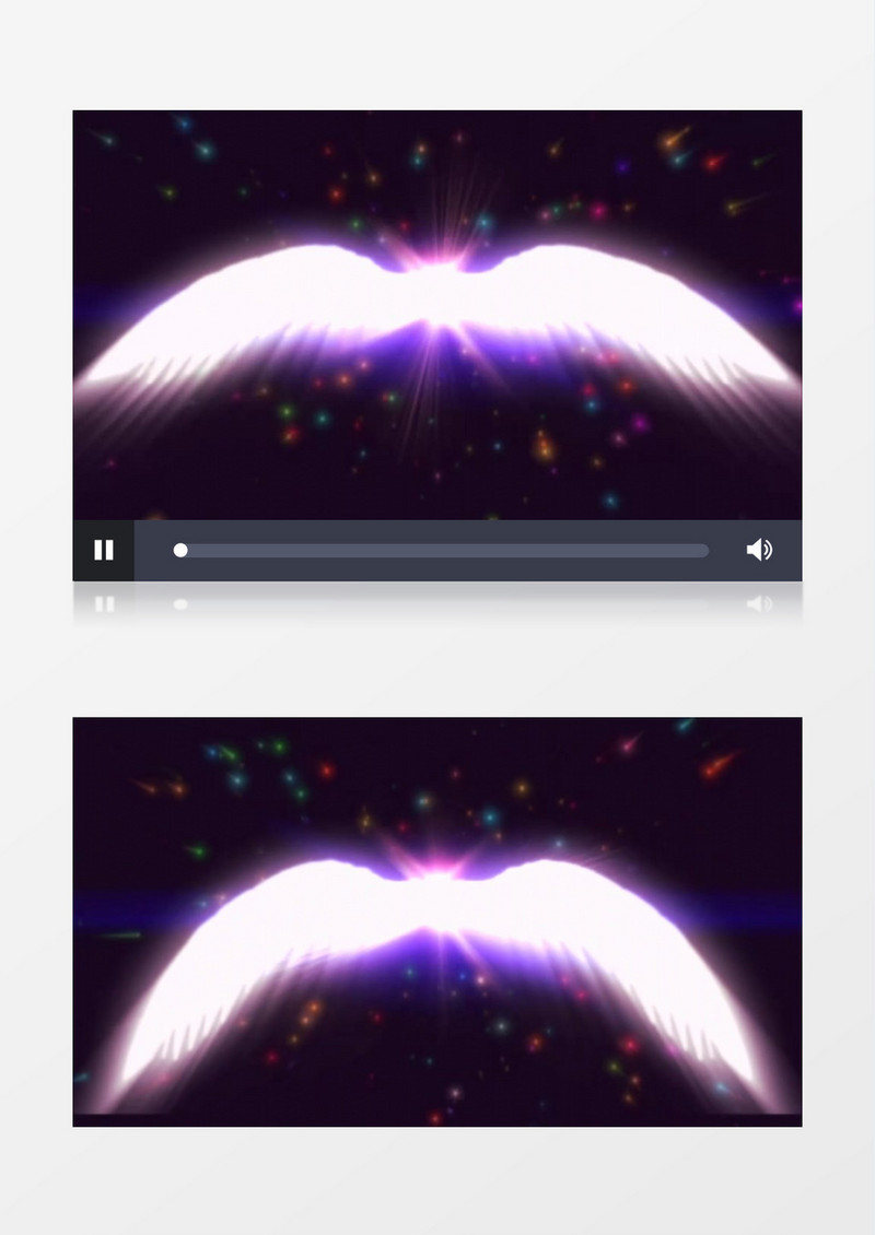 动感粒子舞动的天使翅膀背景视频有音乐