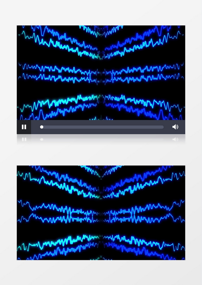 蓝色动感心电图动态视频素材(有音乐)