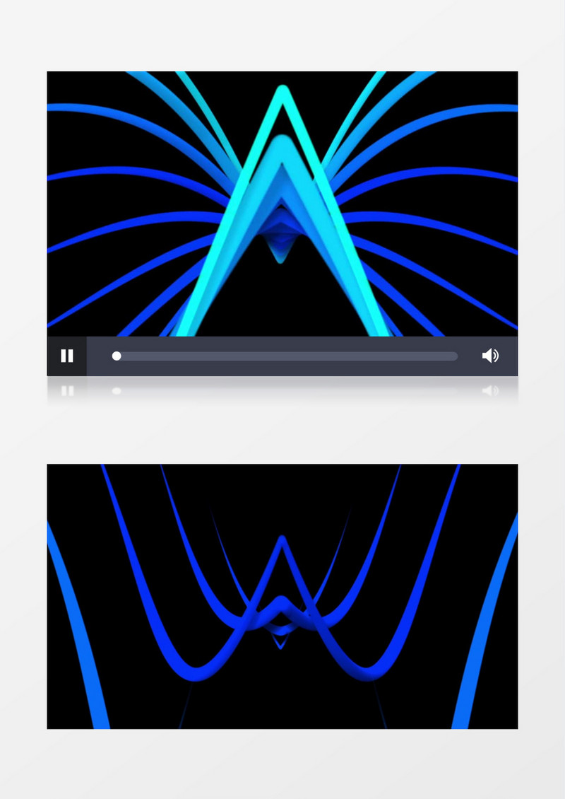炫酷蓝色抽象3D动态视频素材(有音乐)