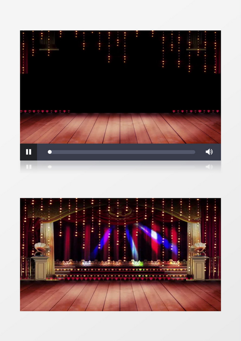 百乐门夜上海灯光舞台背景视频（有音乐）