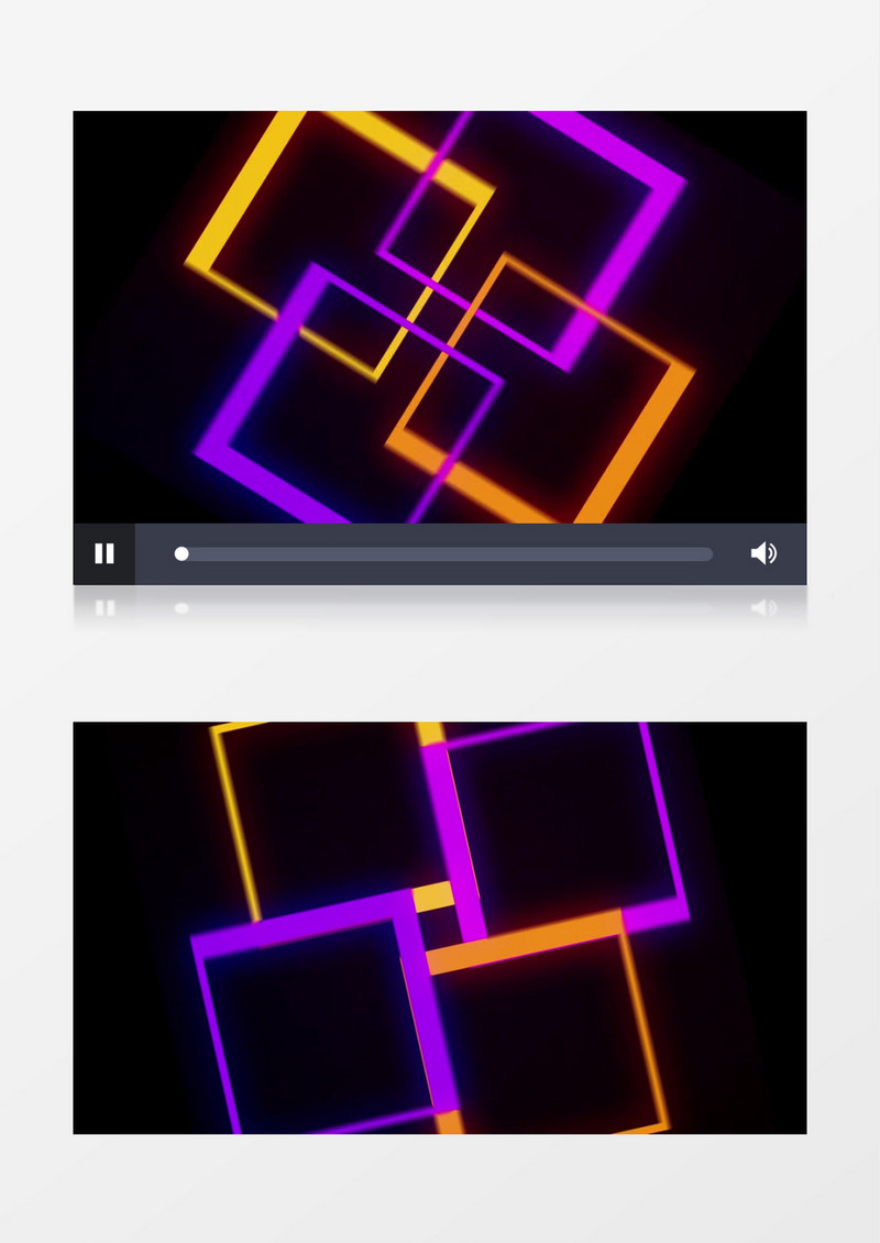 循环几何方型光线条视频素材(有音乐)