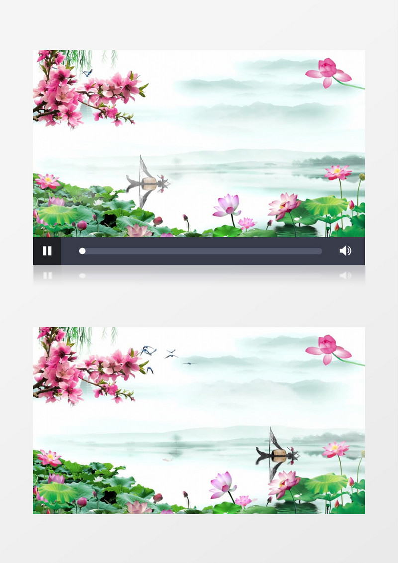 唯美水墨画中国风背景素材视频ae模板