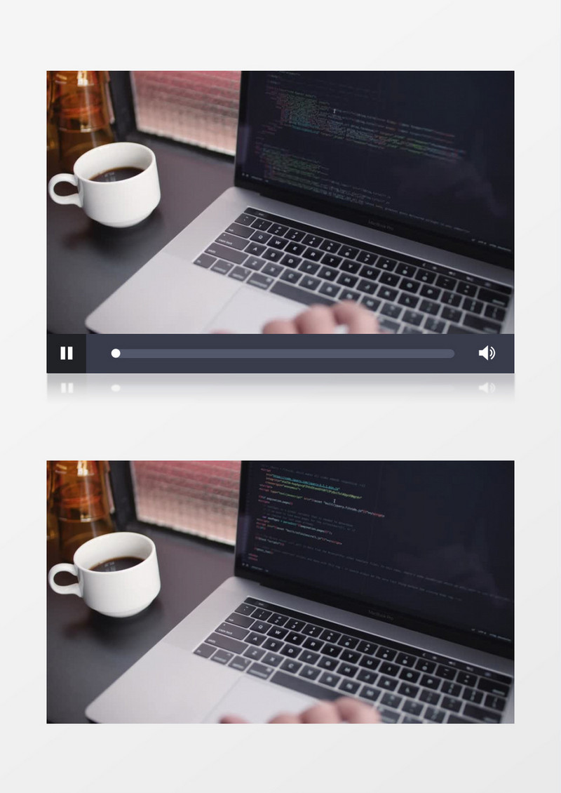 高清特写软件开发人员边喝咖啡边工作实拍视频素材