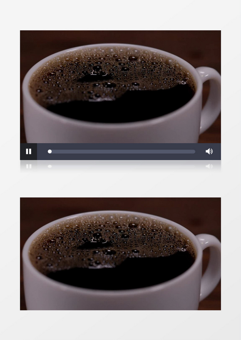 特写拍摄满杯的一杯咖啡实拍视频素材