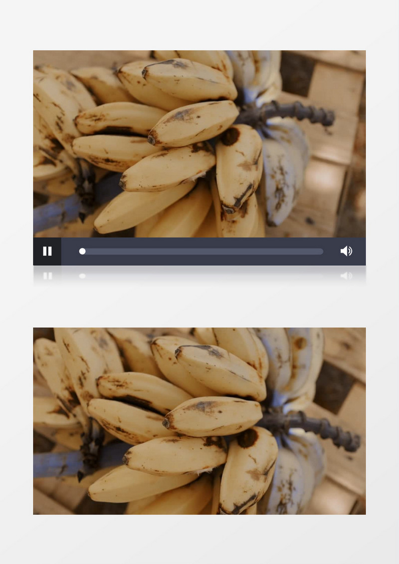 特写拍摄一串小香蕉实拍视频素材