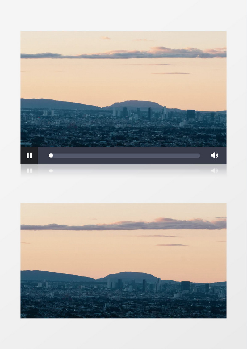 大气青暮色城市航拍展示实拍视频