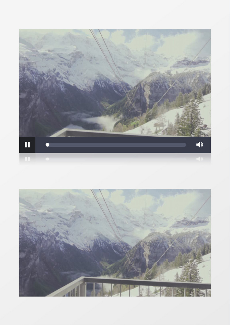 美丽的雪山景色实拍视频素材