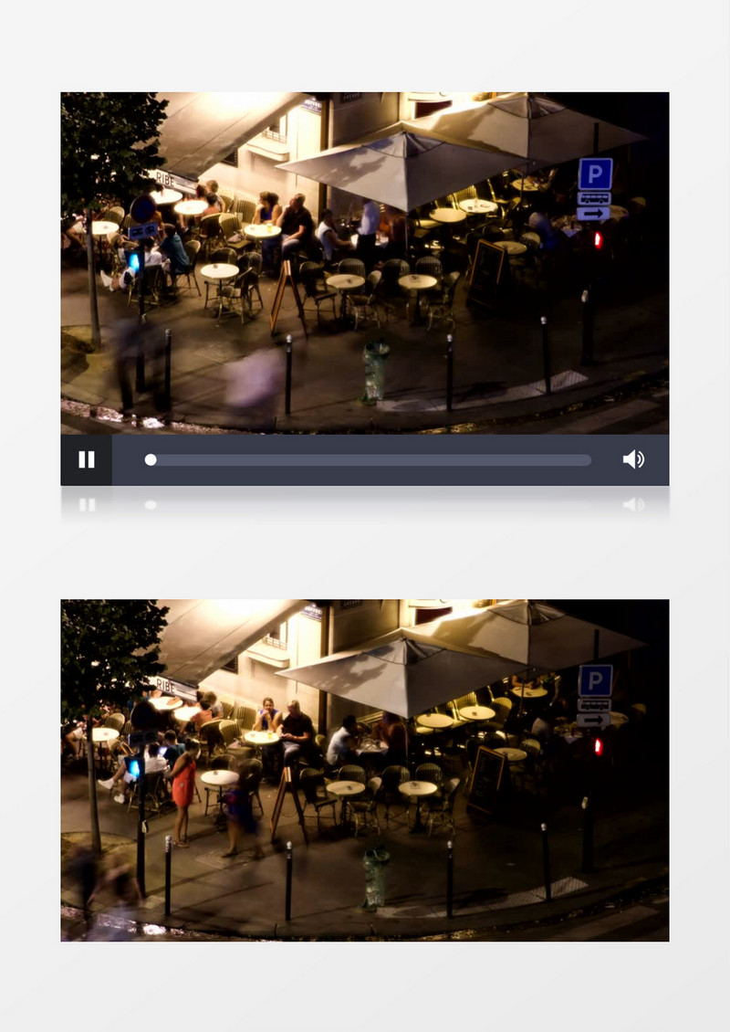 延时摄影城市咖啡店外景实拍视频素材