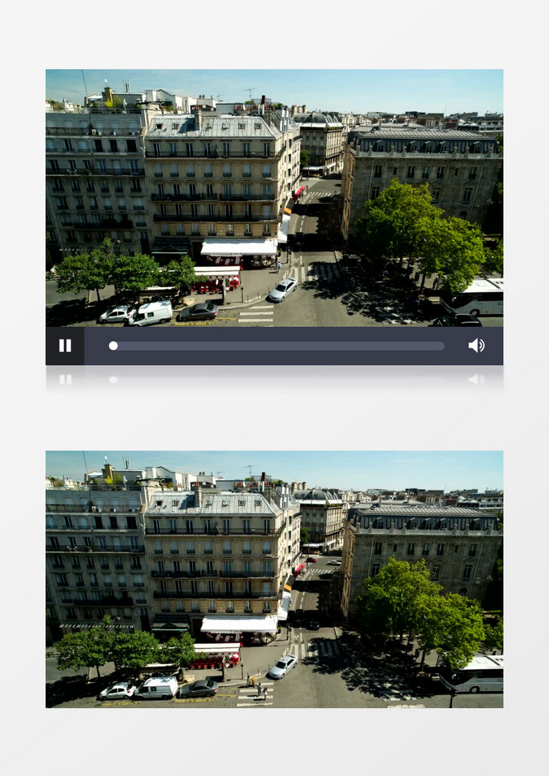 欧式建筑楼顶俯拍实拍视频素材