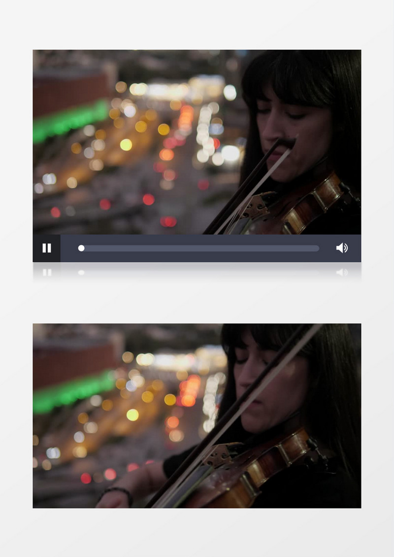 在阳台拉小提琴的女人实拍视频素材