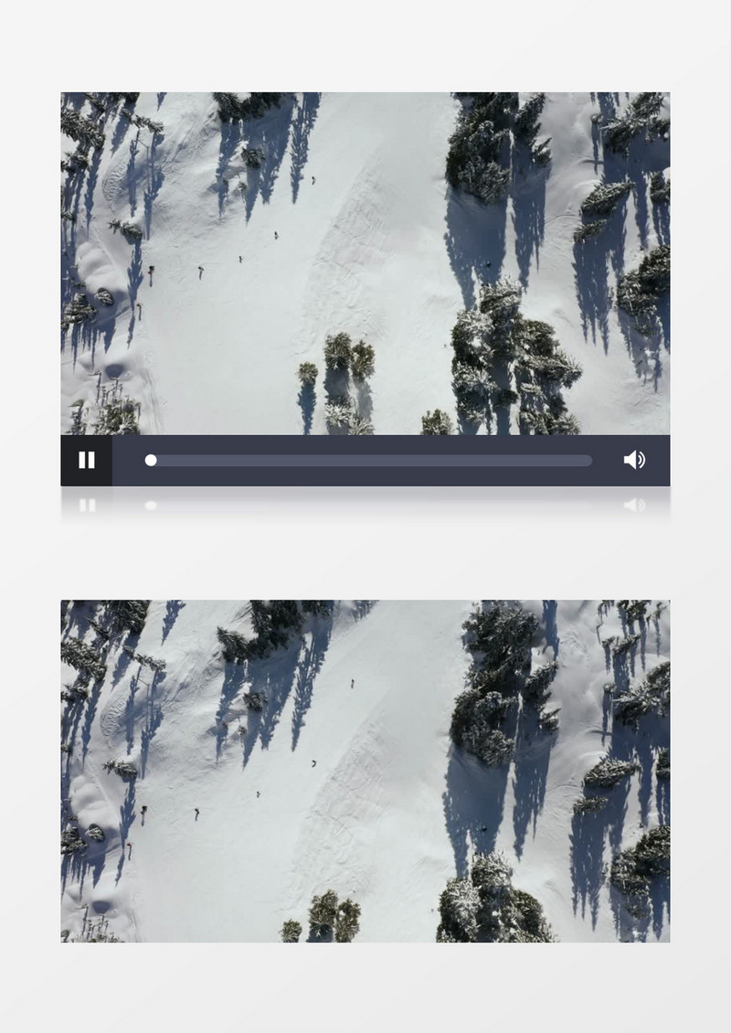 在加拿大的山坡上滑雪实拍视频素材