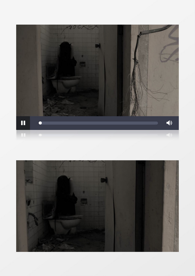 僵尸妆女人镜头推进特写实拍视频素材