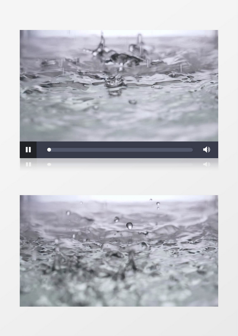 特写水面溅起水花实拍视频素材