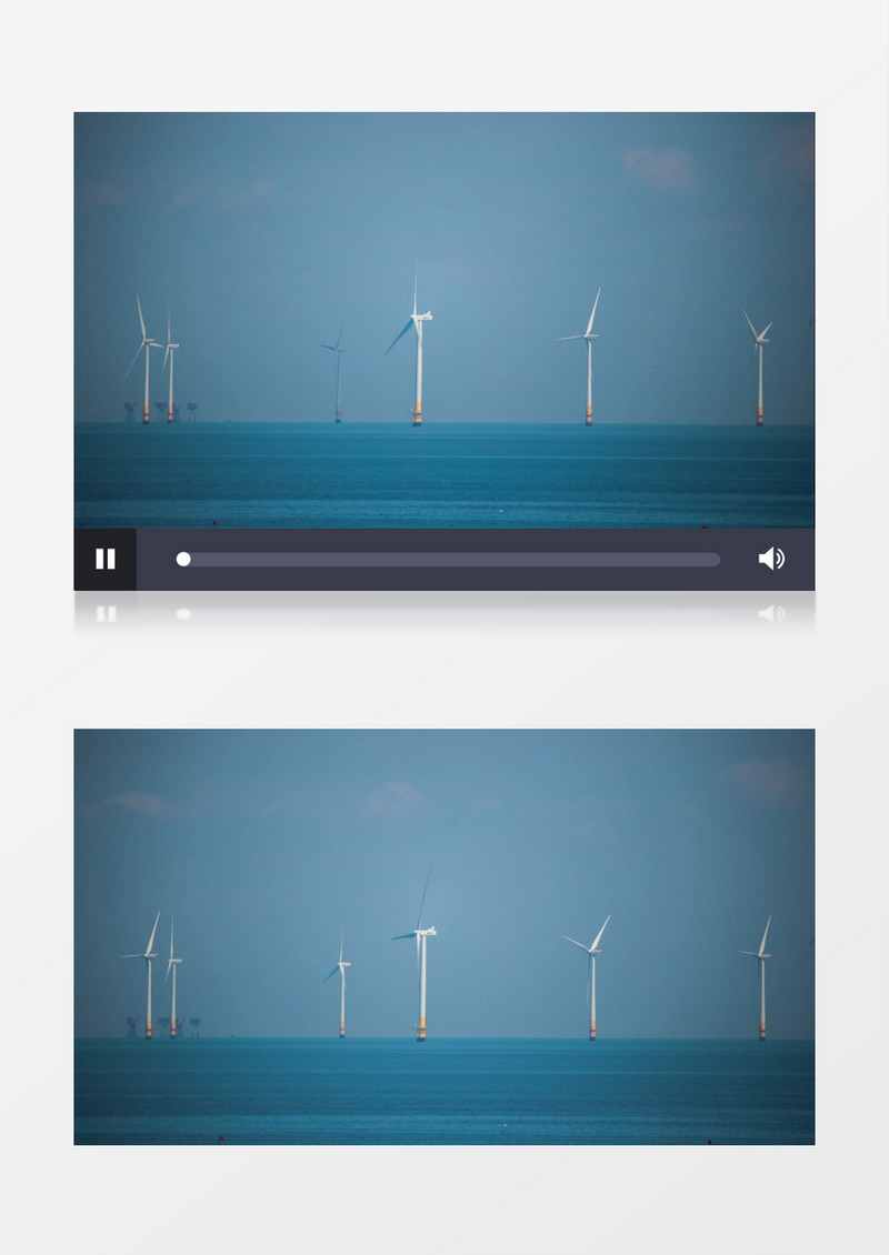 延时摄影拍摄海上风力发电场实拍视频素材