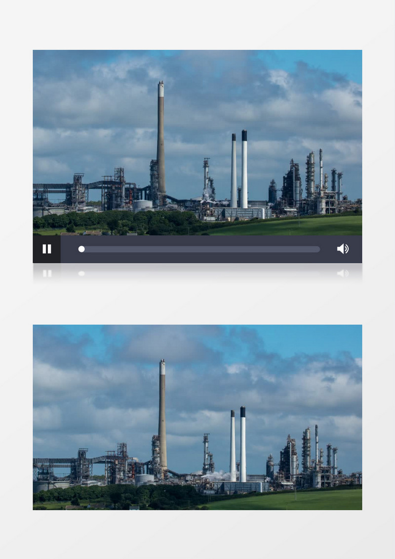 延时摄影拍摄从远处看到的发电厂实拍视频素材