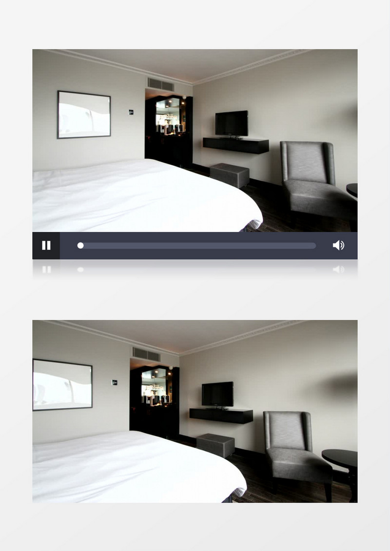 高清拍摄酒店房间摆设实拍视频素材