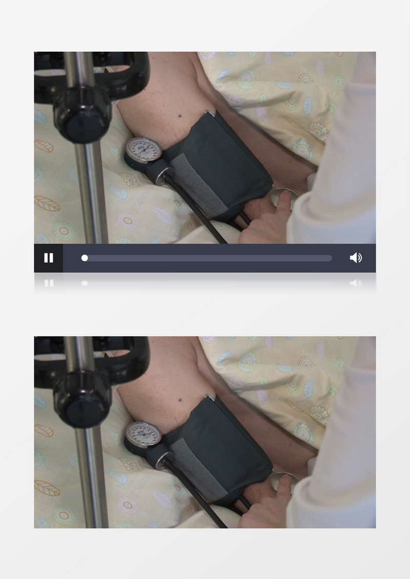 护士在给病人测量血压实拍视频素材