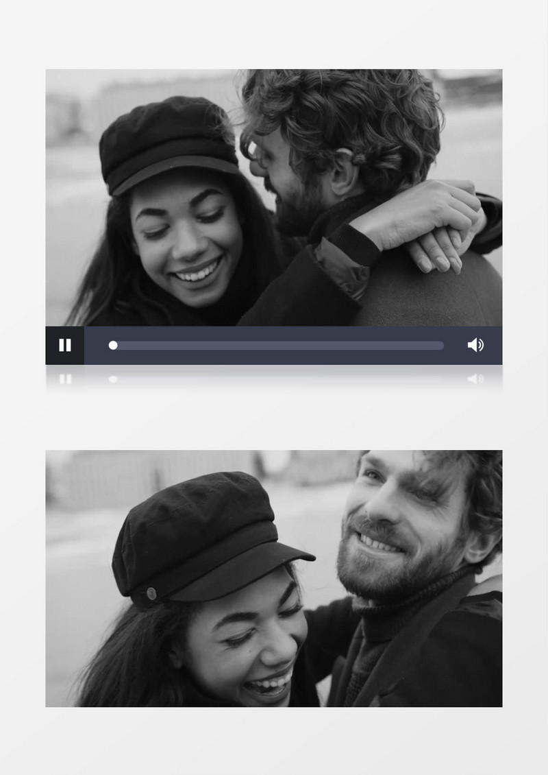 嬉笑拥抱的情侣爱人实拍视频素材