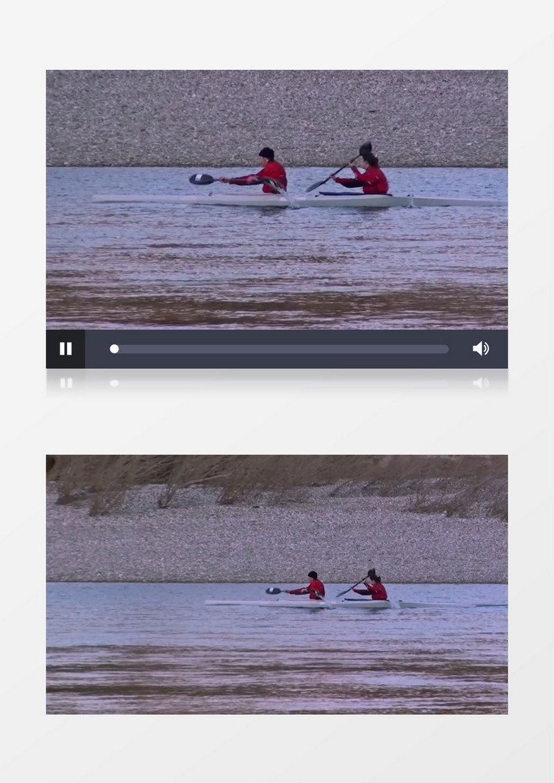 团队合作划桨前行实拍视频素材