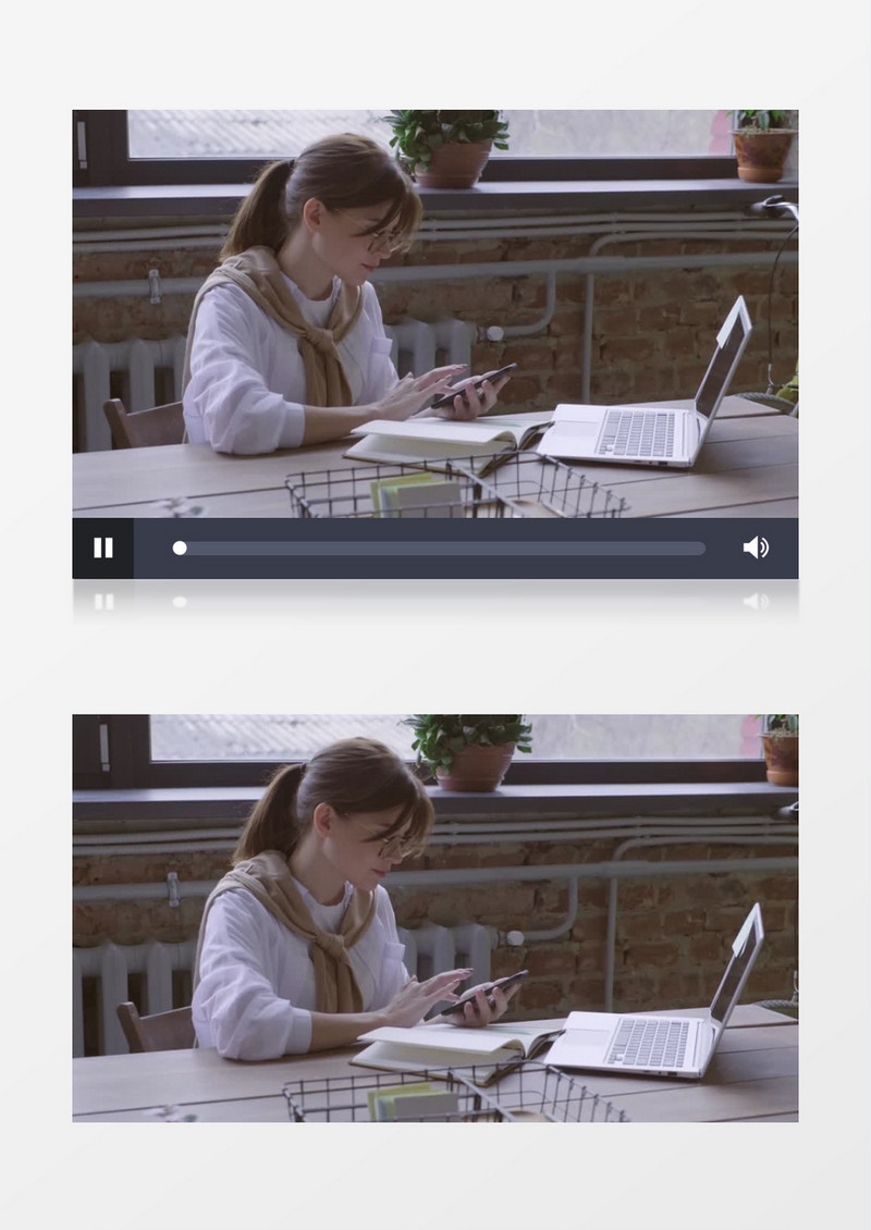 高清实拍女人在电脑前回复信息实拍视频素材