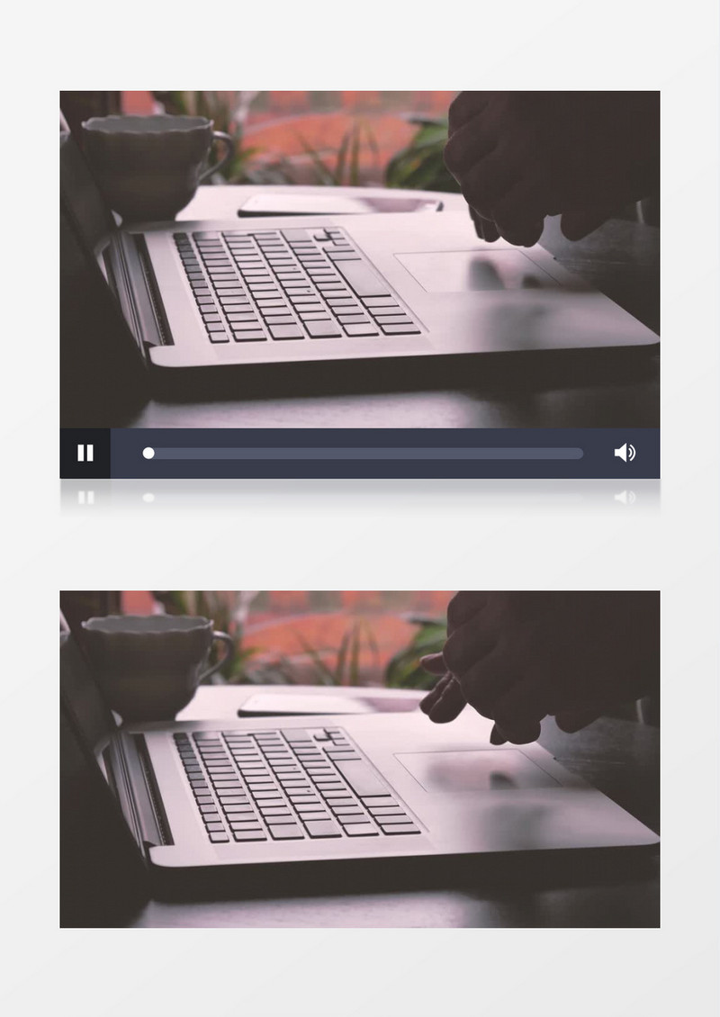 在电脑上打字的男人实拍视频素材
