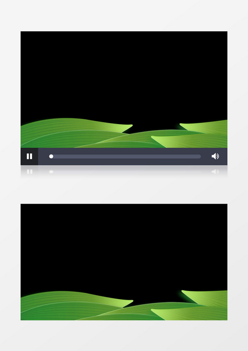 卡通绿色粽叶底部摆动后期视频素材