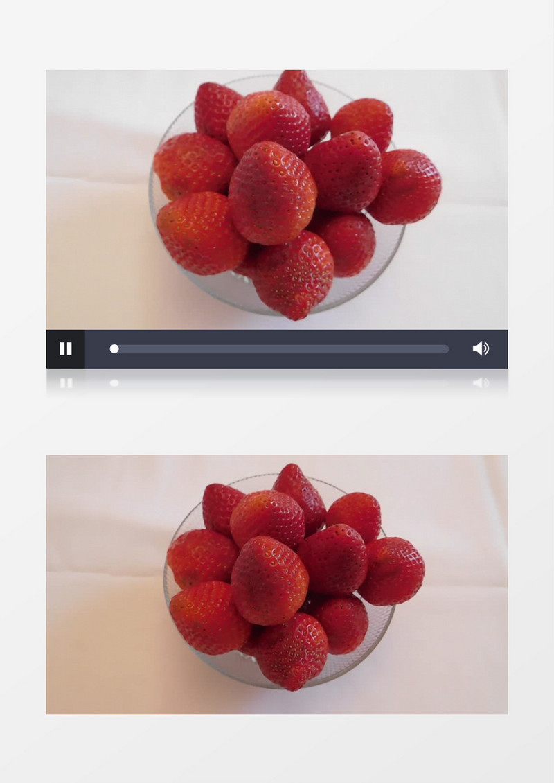摆放在碗中的草莓实拍视频素材