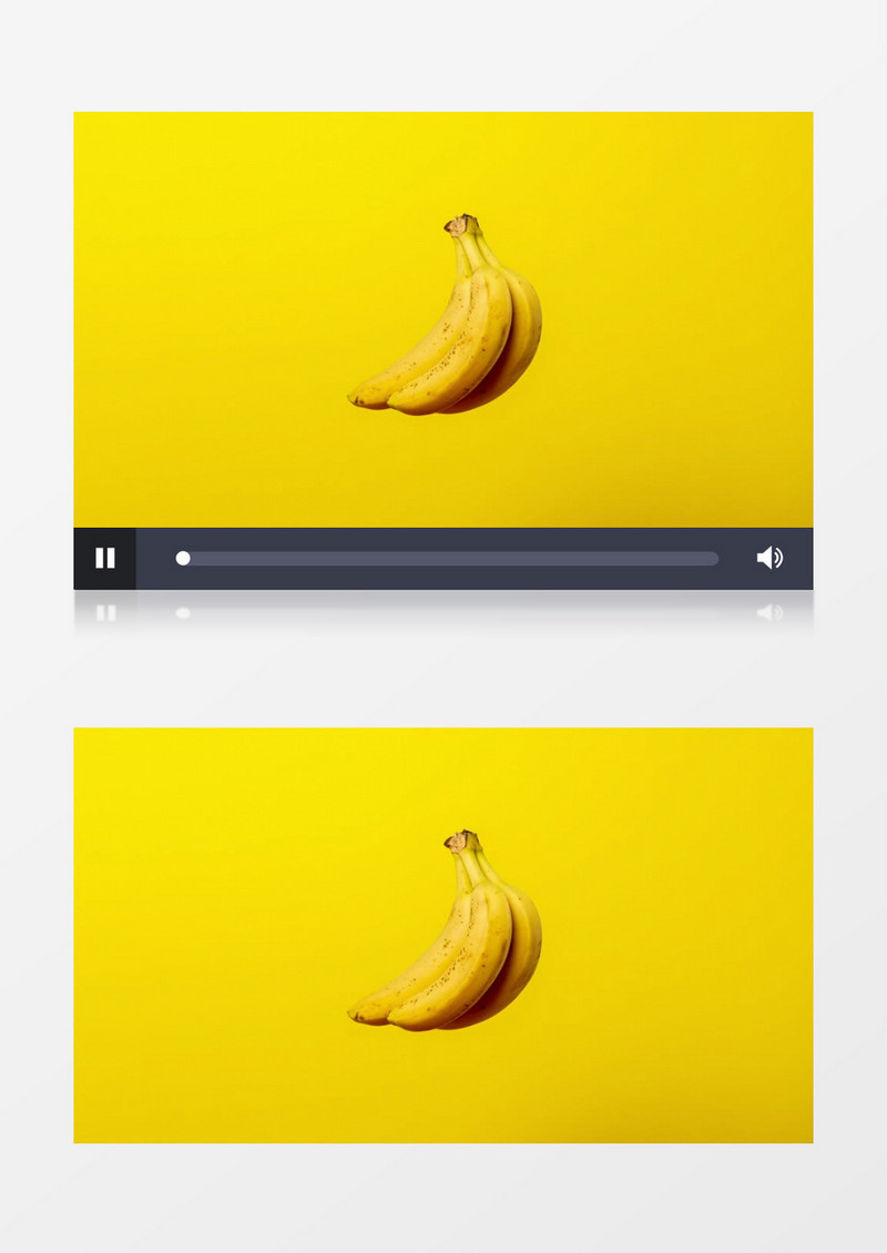 在黄色背景前的香蕉实拍视频素材