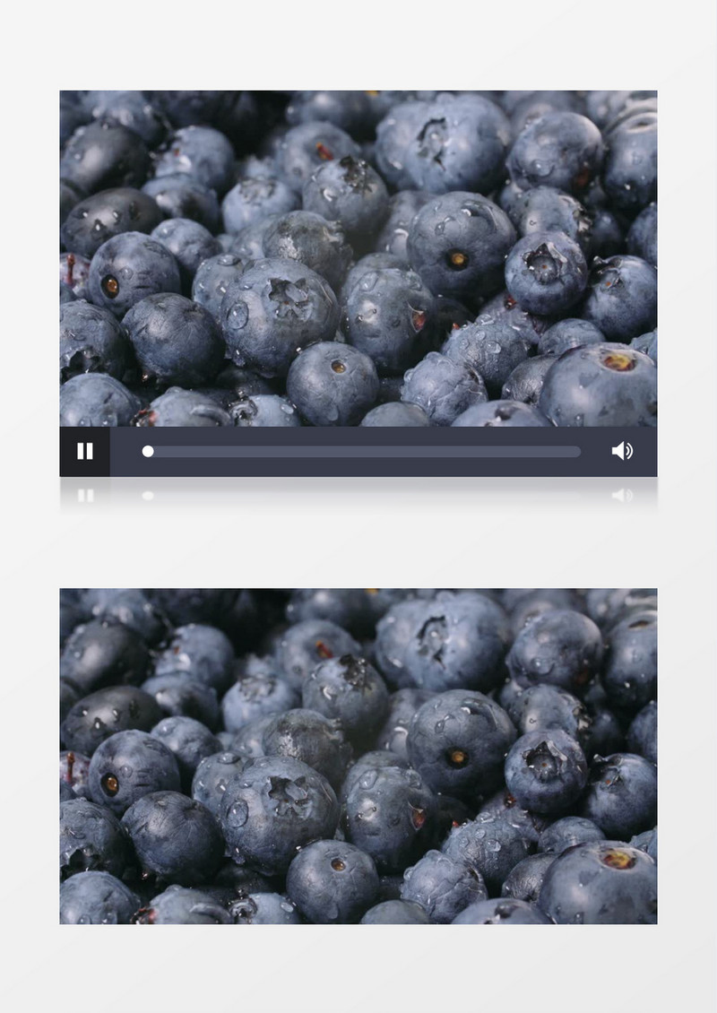 用水冲洗蓝莓实拍视频素材